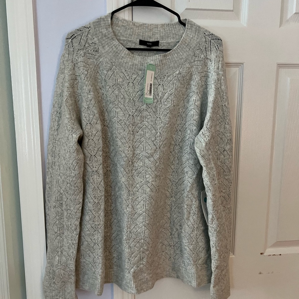 Stitch Fix Fate Dae Gray Textured pullover- NWT- 2X